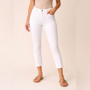 PAIGE Verdugo Crop White Skinny Jeans Size 30